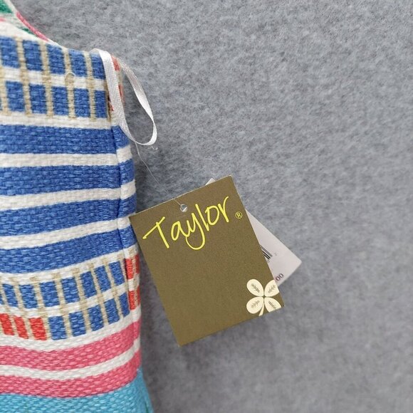 Colorful Taylor Sleeveless Dress With Geometric Stripes & Patterns Size 12 - Picture 3 of 7